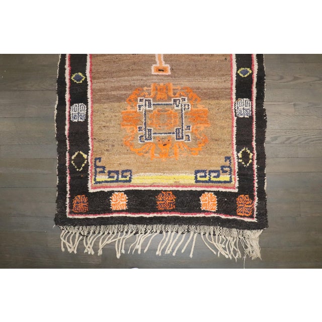 Traditional Vintage Tibetan Small Rug rug no.j4792 For Sale - Image 3 of 8