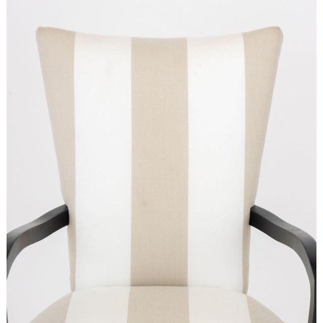 Postmodern Modern Black Lacquered Armchairs, Pair For Sale - Image 3 of 7