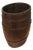 Large Oak and Brass Barrel Stick Stand For Sale