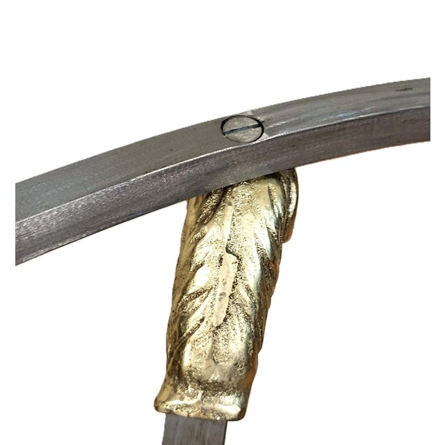 Vintage Italian 20th C Mid-Century Modern Steel & Brass Ram Head Coffee Table For Sale - Image 14 of 18