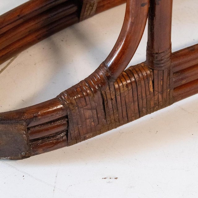 Brown Mid-Century Modern Bamboo Armchair by Tito Agnoli, 1960s For Sale - Image 8 of 18