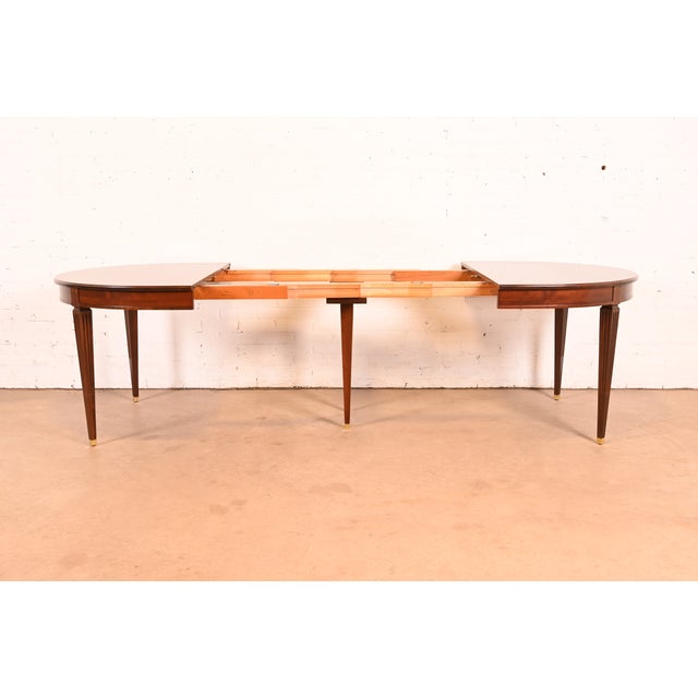 Kindel Furniture French Regency Louis XVI Cherry Wood Extension Dining Table, Newly Refinished For Sale In South Bend - Image 6 of 15
