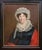 Huge Antique French Oil Painting Portrait, c.1800 Woman in Lace Bonnet, Red Shawl, Heavy 38" X 34" Wood Frame For Sale - Image 11 of 12