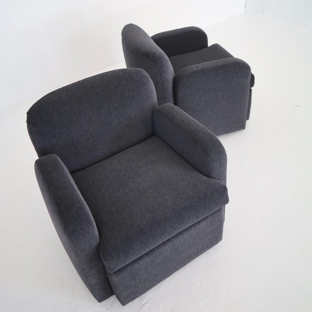 these chairs swivel 360 degrees and are in excellent, restored condition
