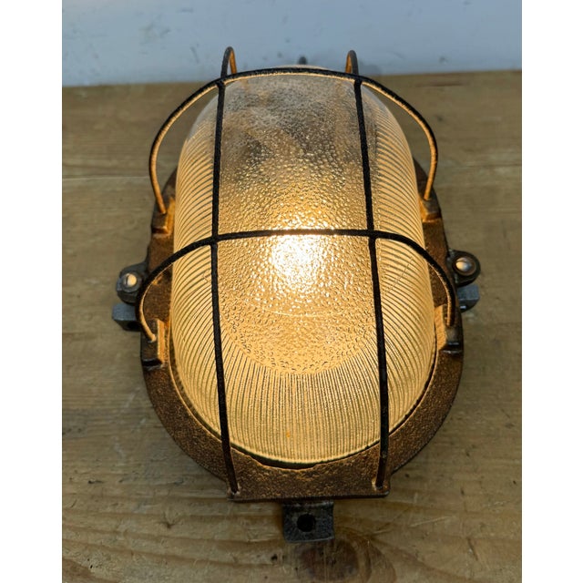 Vintage Industrial Cast Iron Wall Light, 1960s For Sale - Image 15 of 17