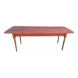 Late 20th Century Rustic Farmhouse Dining Farm Table For Sale
