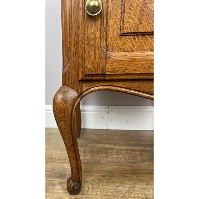 Gold Vintage French Louis Oak Nightstands, Set of 2 For Sale - Image 8 of 15