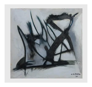 Giorgio Lo Fermo, Gray Shape, Oil on Canvas, 2021