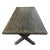 Mid 20th Century Vintage Black X Worn Elm Dining Table For Sale - Image 5 of 8