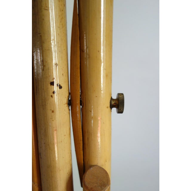 Wicker and Bamboo Cheval Mirror, 1970s For Sale - Image 9 of 18