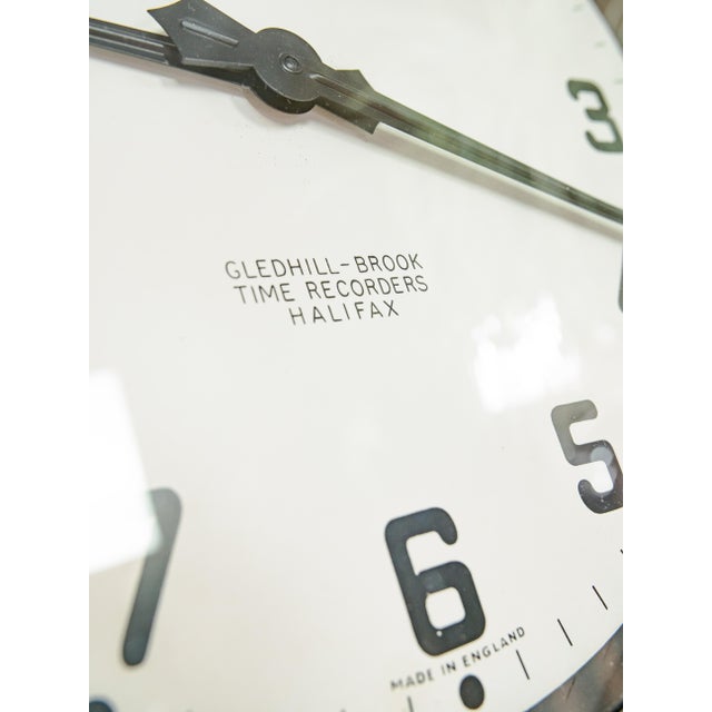 Factory Wall Clock from Gents of Leicester for Gledhill-Brook, Halifax, 1950s For Sale - Image 14 of 16