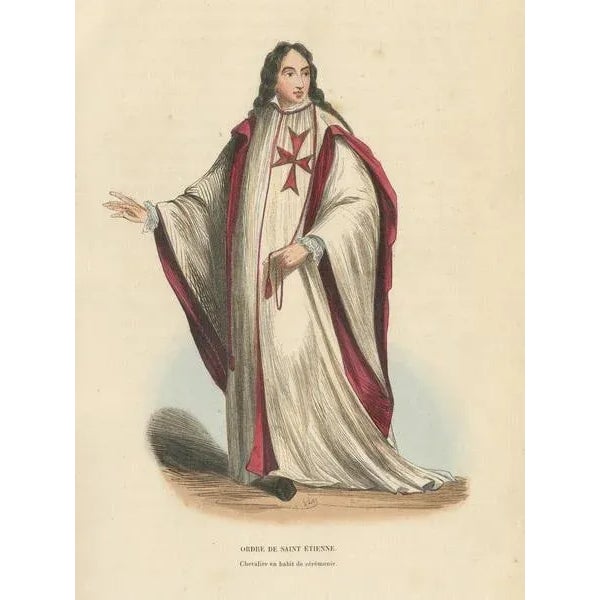 Abbé Tiron, Knight of the Order of Saint Stephen, Hungarian Order of Chivalry, 1845, Print For Sale - Image 3 of 6