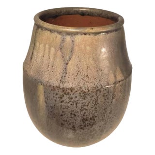 Vintage Art Deco Vase in Stoneware by Cris Agterberg & Roger Guerin, 1925 For Sale