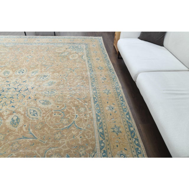 1970s Vintage Persian Handmade Wool Cotton Brown Area Rug For Sale - Image 4 of 11