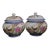 Pair of Chinese Famille Rose Porcelain Covered Jars With Birds & Peony Motif For Sale
