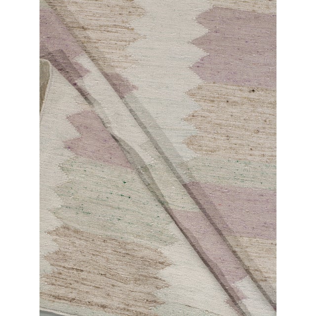 Swedish Style Kilim Deco Rug 8' X 10' For Sale - Image 15 of 16