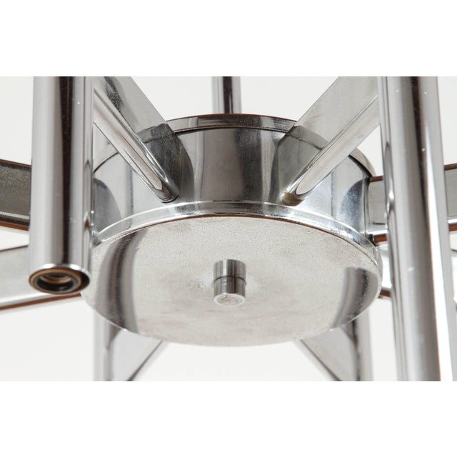 1970s Scolari Eight-Arm Chrome Chandelier For Sale In Los Angeles - Image 6 of 10