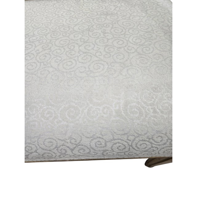 Mid 20th Century Hollywood Regency Neoclassical Curved Back Upholstered Bench For Sale - Image 11 of 12