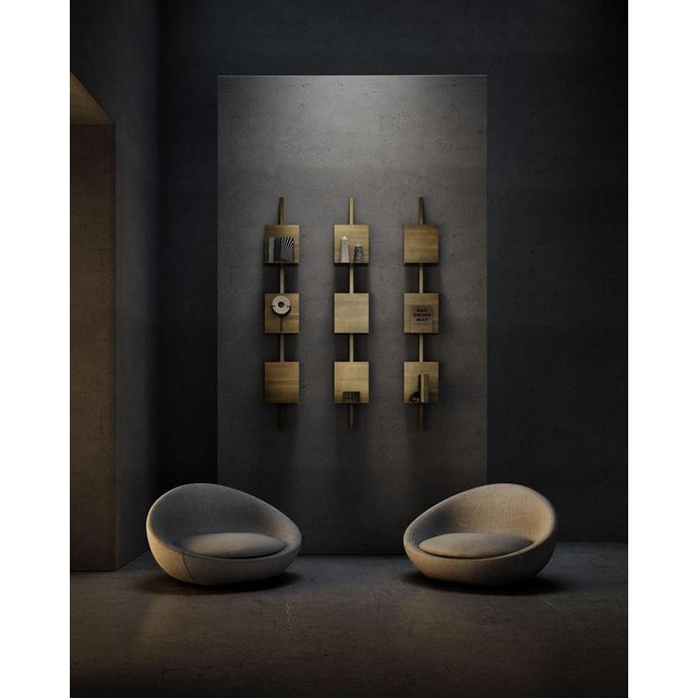 Kinko brass shelf by zincutec dimensions: w 170 x d 25 x h 17 cm materials: brass kinko is designed to settle into daily...