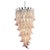 Large Italian Murano Glass Spiral Chandelier with 83 Pink Glass Petals, 1990s For Sale - Image 12 of 12