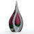 Late 20th Century Signed Art Glass Sommerso Teardrop Sculpture Paperweight, Red & Green Encased Glass For Sale - Image 5 of 6