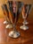 Mid-Century Modern J. Perez Ruiz Silverplated 7" Twisted Stem Goblets Spain 1950's - Set of 6 For Sale - Image 3 of 9