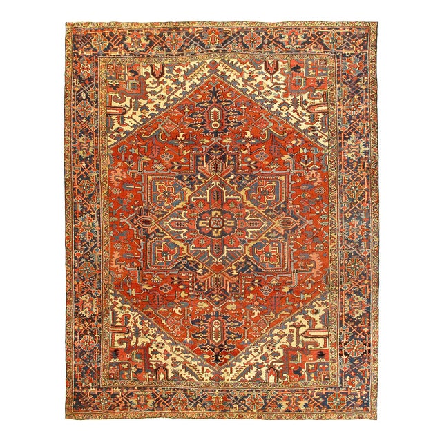 Traditional Pasargad DC Persian Antique Serapi Rug For Sale - Image 3 of 5