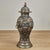 Large Vintage Moroccan Earthenware and Metal Lidded Urn For Sale In West Palm - Image 6 of 13