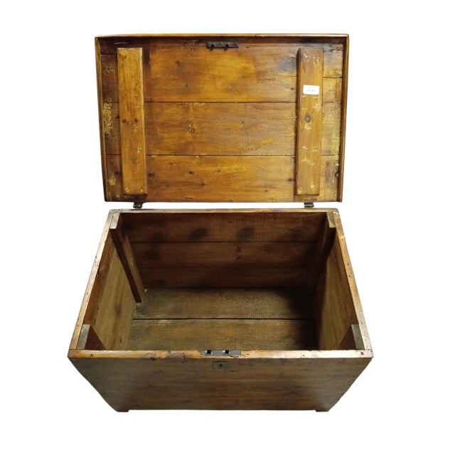 Mid-Century Wooden Chest, 1960s For Sale - Image 4 of 5