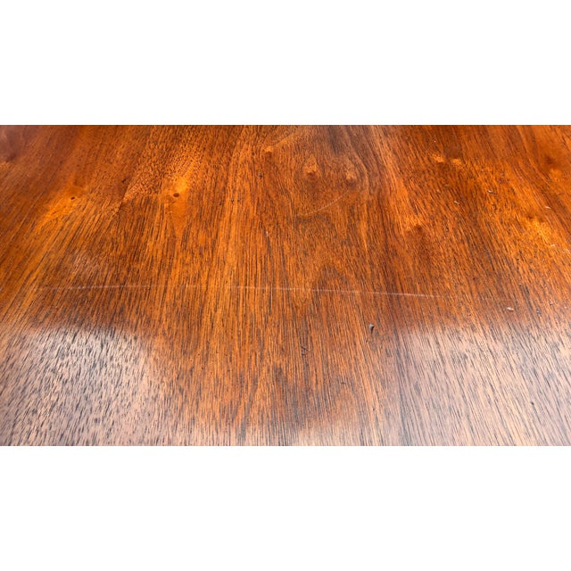 Mid-Century John Widdicomb Walnut Expandable Dining Table With 3 Leaves For Sale - Image 13 of 17