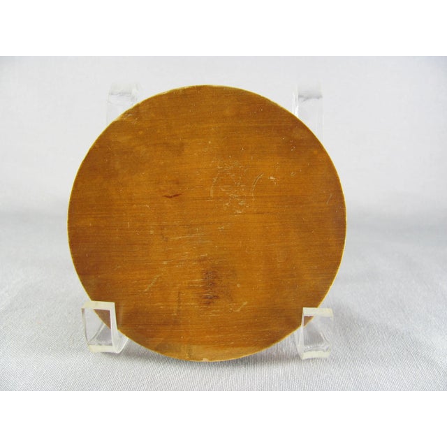 1966 Hand Painted German Folk Art Lidded Vanity Jar For Sale - Image 9 of 11