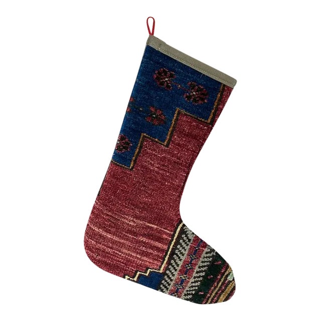 Turkish Kilim Rug Christmas Stocking For Sale
