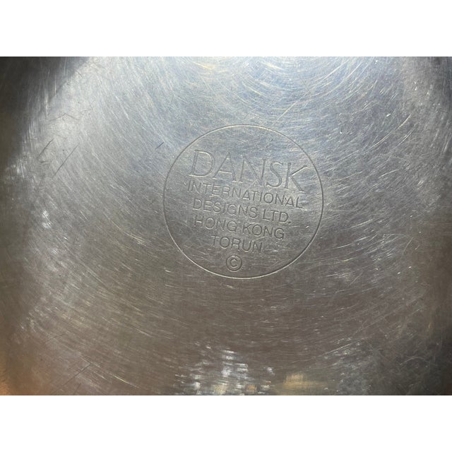 Chrome Vintage Dansk Silver-Plate Torun Dish by Vivianna Torun Bülow-Hübe For Sale - Image 8 of 10