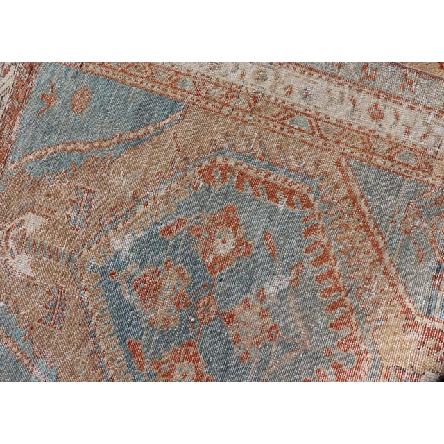 Hand-Knotted Antique Persian Karajeh Runner With Sub-Geometric Tribal Medallions 3'2 X 10'8 For Sale - Image 13 of 13