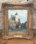 Capture the timeless charm of Old World Europe with this antique oil on canvas depicting a bustling European village...