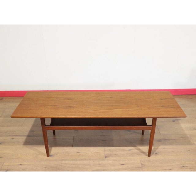 Mid Century Modern Vintage Teak Coffee Table Danish Style For Sale - Image 11 of 14
