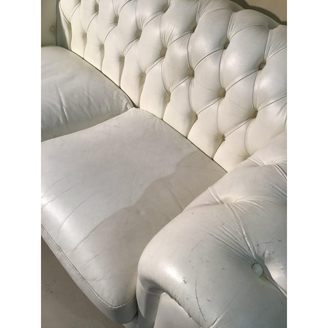 Italian Chesterfield Style Sofa in Leather, 1980s For Sale - Image 9 of 14