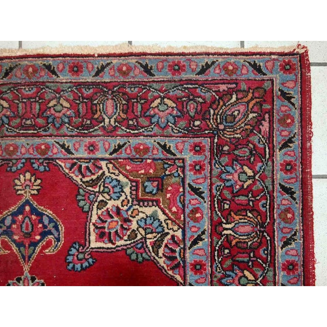 1970s Handmade Vintage Persian Kazvin Rug For Sale - Image 4 of 10