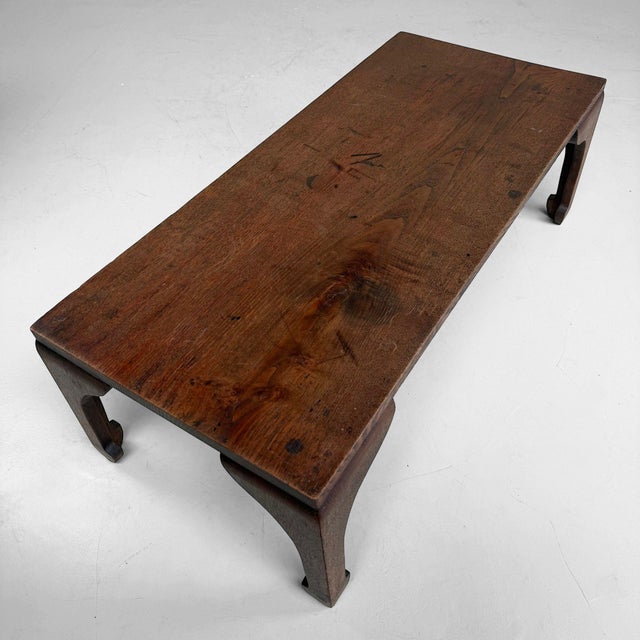 Wood Low Antique Japanese Zataku Table, 1920s For Sale - Image 7 of 11