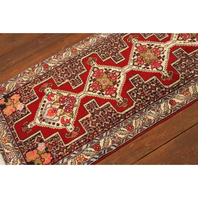 Textile Middle Eastern Hand-Knotted Wool Runner Rug For Sale - Image 7 of 10
