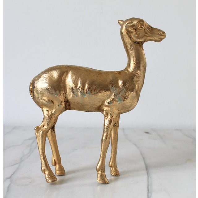 Vintage Italian Brass Deer Figurine For Sale In Milwaukee - Image 6 of 13