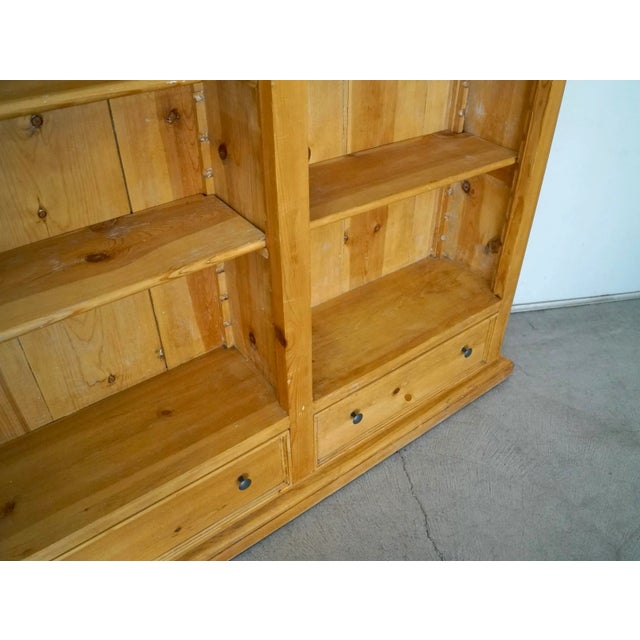 Rustic Knotty Pine Double Bookshelf Chairish