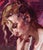Contemporary Up All Night by Matt Talbert | Oil on panel Painting of a woman sitting pensively on a bed. For Sale - Image 3 of 5