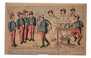 Military Kitchen, Lithograph, 1870