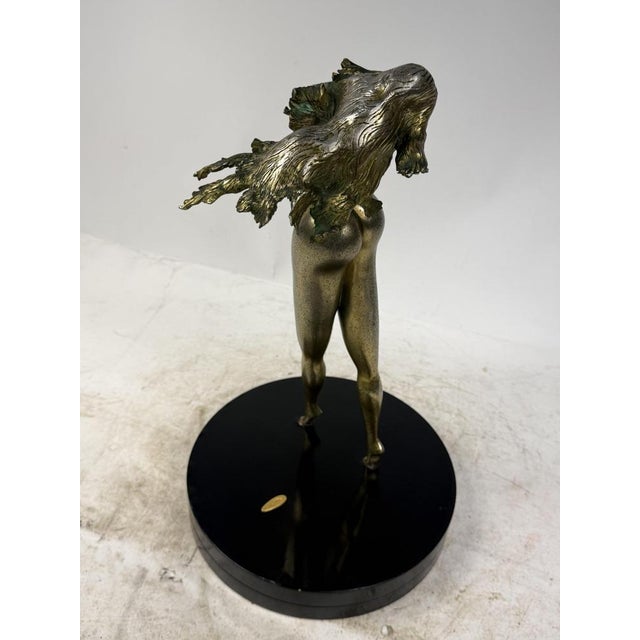 Walter Pugni, Fortune Sculpture, 1980s, Gold-Plated Bronze For Sale - Image 16 of 18