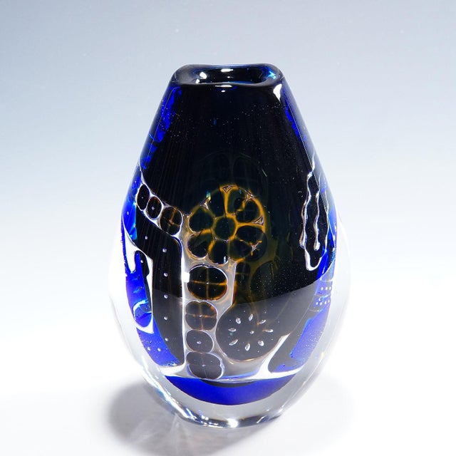 Mid-Century Modern Ariel Vase 'Girl and the Dove' by Edvin Oehrstroem for Orrefors, Sweden For Sale - Image 3 of 7