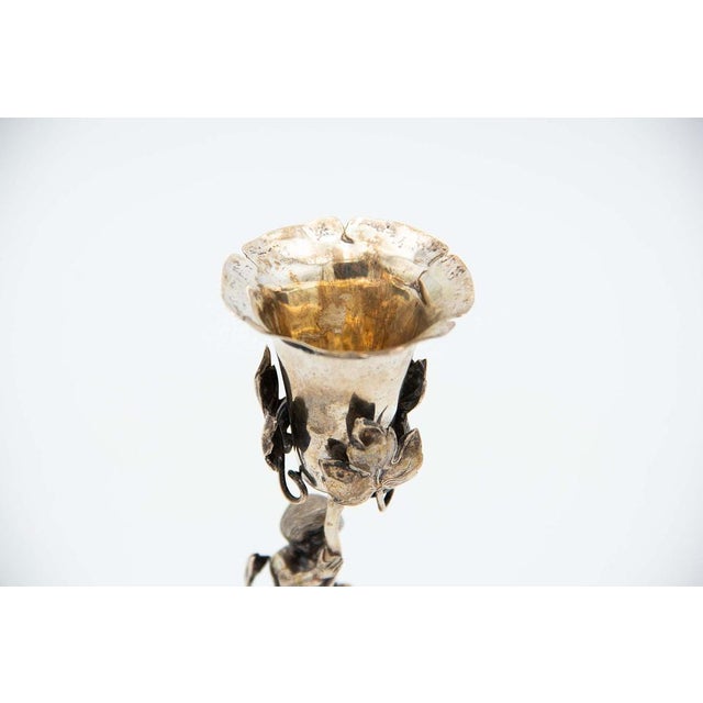 Silver Toothpick Holder with Three Support Points For Sale - Image 3 of 5