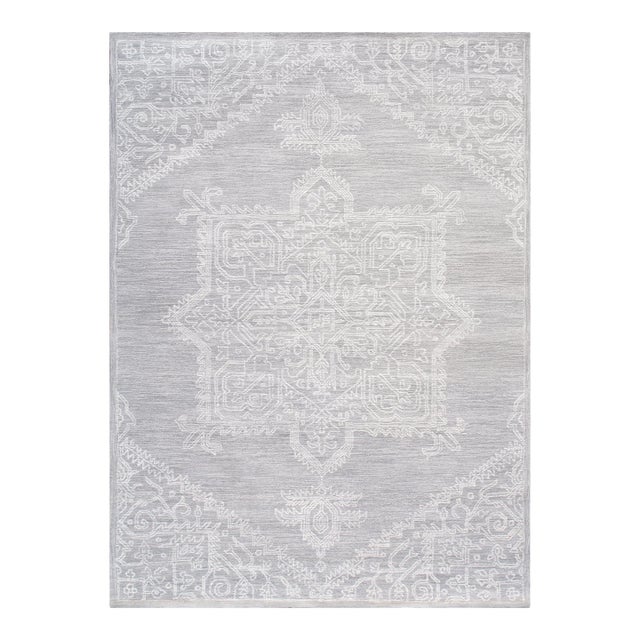 Pasargad Home Modern Silver Area Rug- 7' 9" X 9' 9" For Sale