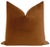 Pair of beautiful custom-made 100% cotton velvet pillows in Cognac. Meticulously handcrafted with serged interior seams,...