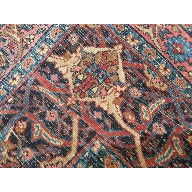 Red 1940s Vintage Persian Bijar Rug For Sale - Image 8 of 10